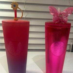 Starbucks Vibrant Pink Tumbler Duo